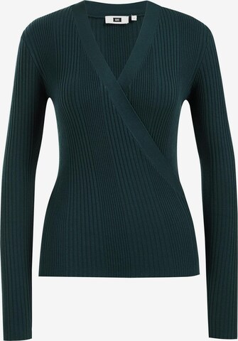 Pull-over WE Fashion en vert : devant