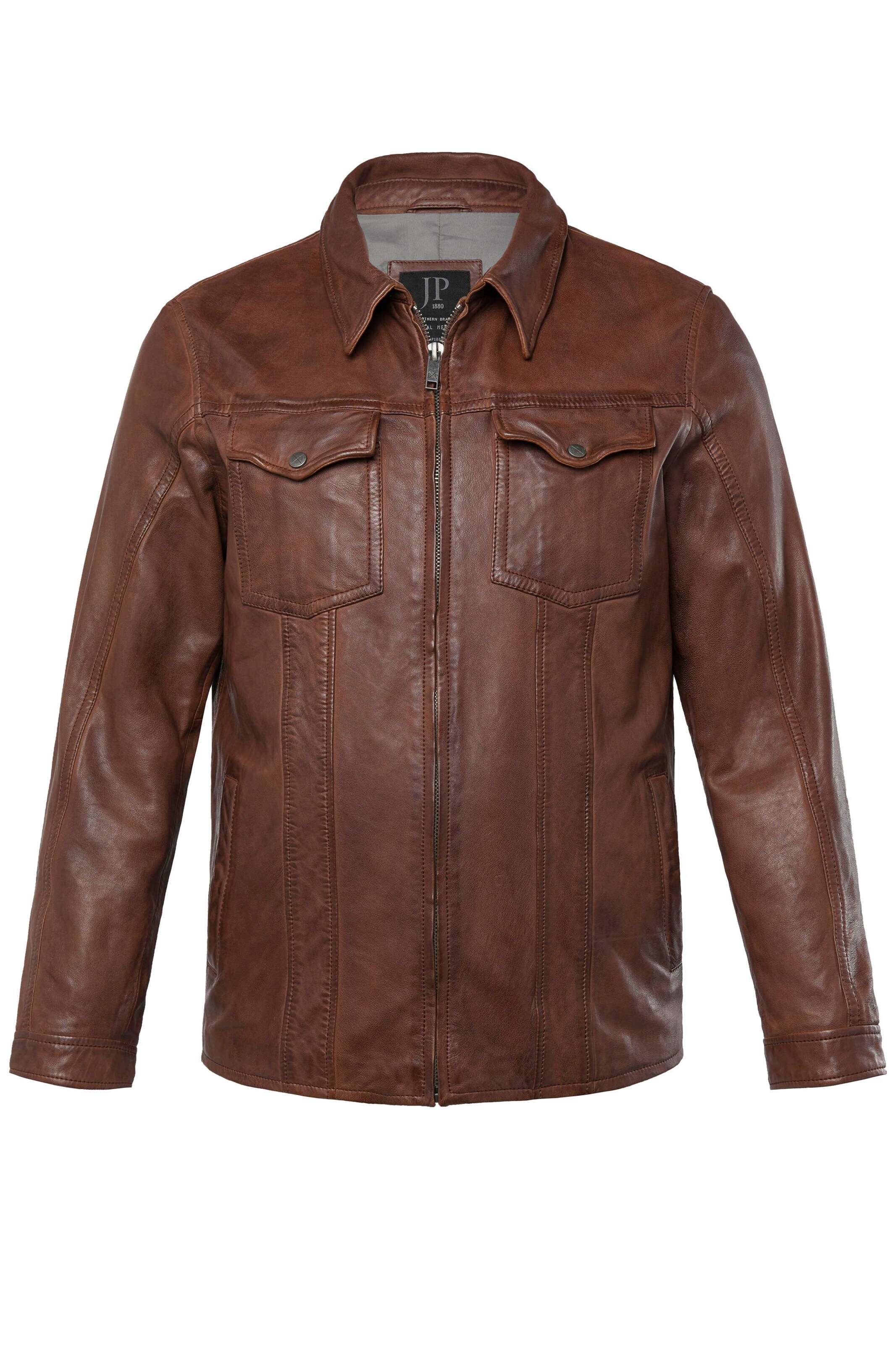 JP1880 Tussenjas in Bruin: voorkant