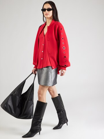 ONLY Blouse 'ONLSVERRE METTE' in Red