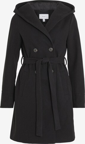 VILA Between-Seasons Coat in Black: front