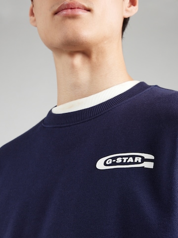 Bluză de molton 'Old skool' de la G-STAR pe albastru