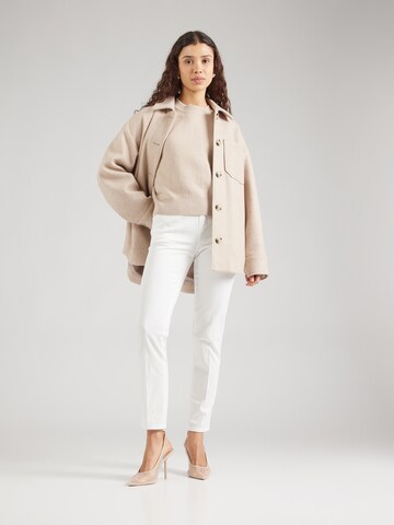UNITED COLORS OF BENETTON Regular Trousers with creases in White