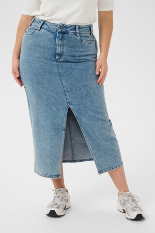 KAFFE CURVE Rok in Blauw: voorkant