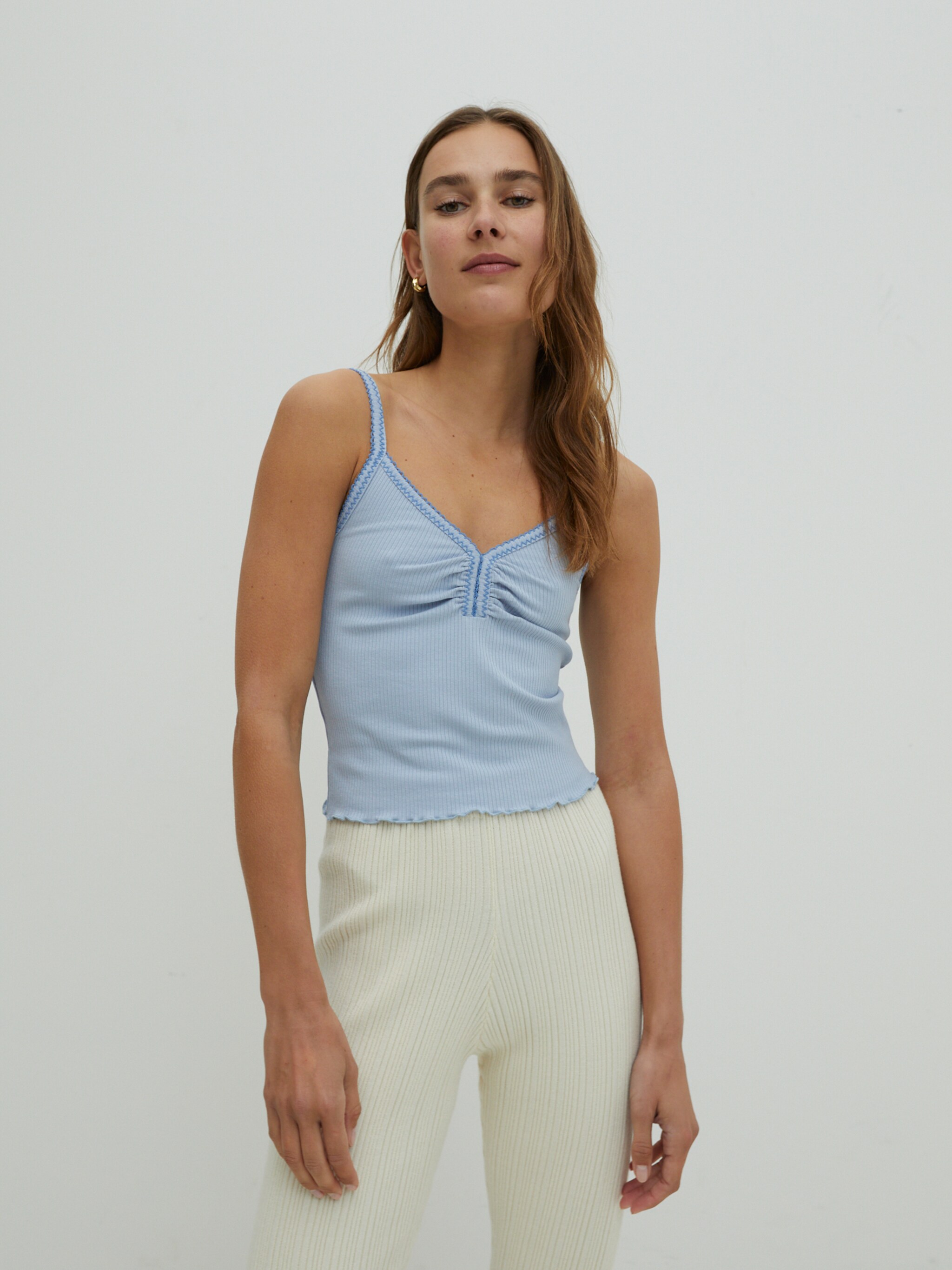 EDITED Producten Gebreide top 'Clara' Blauw