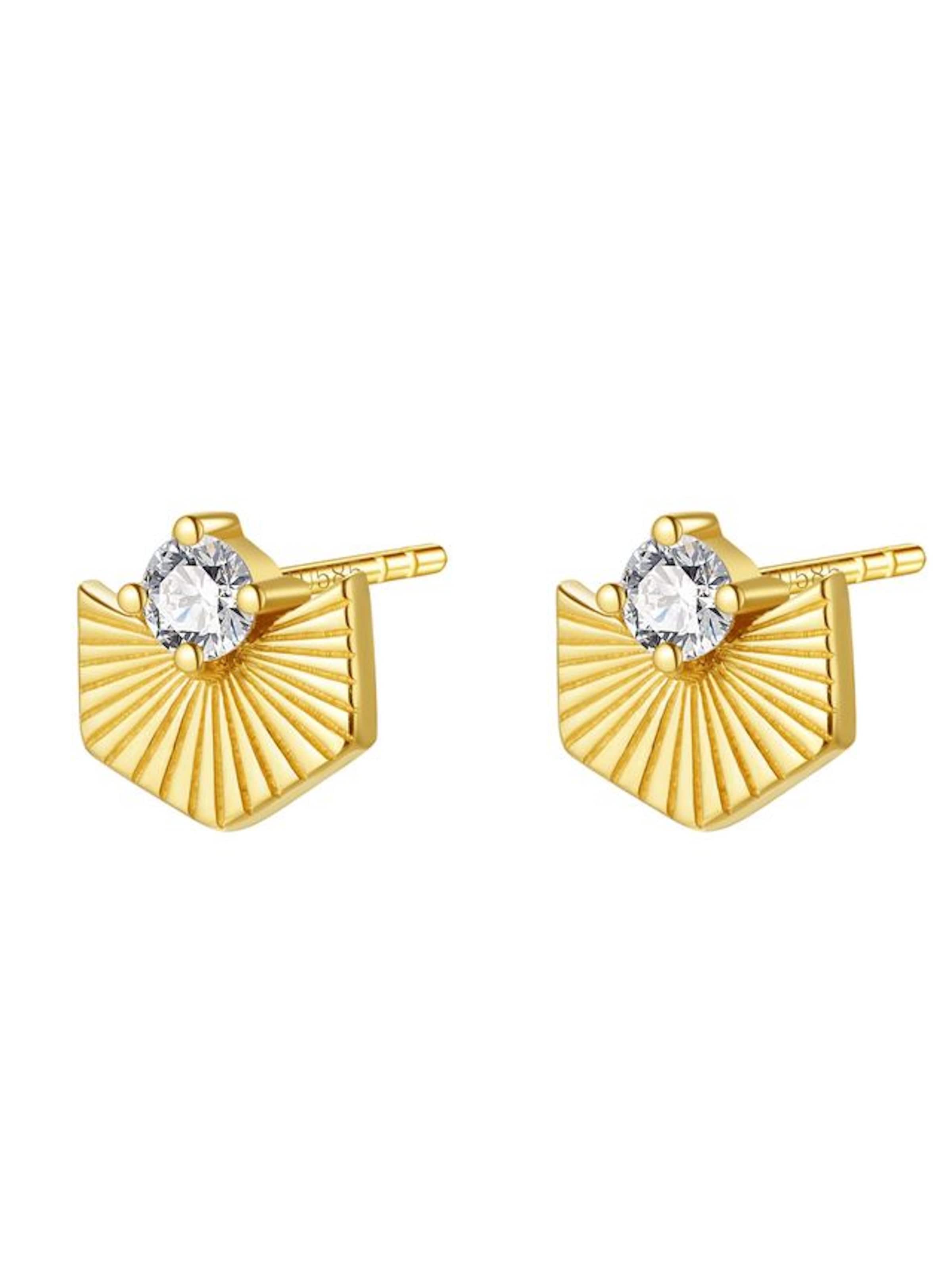 Orecchini 'Vibrance' di Dear Me in oro: frontale