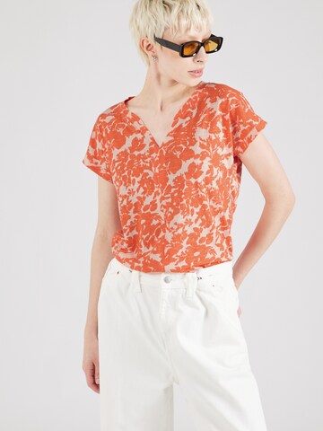 WHITE STUFF - Camisa 'NELLY NOTCH' em laranja: frente