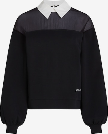 Karl LagerfeldSweater majica - crna boja: prednji dio