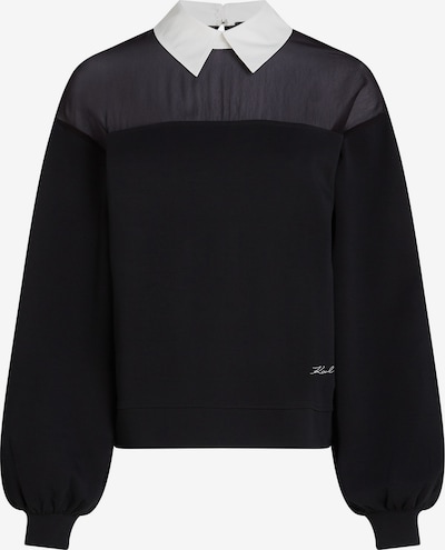 Karl Lagerfeld Sweater majica u crna / bijela, Pregled proizvoda