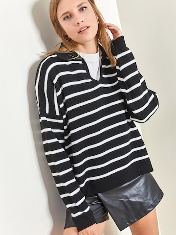 Pull-over Bianco Lucci en noir : devant