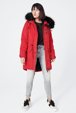 Harlem Soul Between-Seasons Parka 'Clau-Dia' in Red