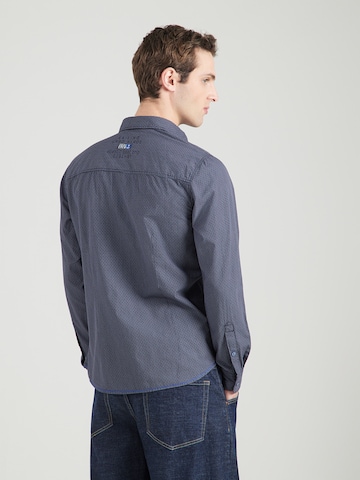 CAMP DAVID Slim fit Button Up Shirt in Blue