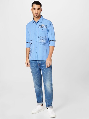 CAMP DAVID Regular fit Button Up Shirt in Blue