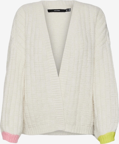 VERO MODA Strickjacke 'INGRID' in creme / limone / altrosa, Produktansicht