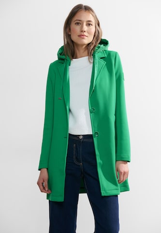 CECIL Between-Seasons Coat 'Scuba ' in Green: front