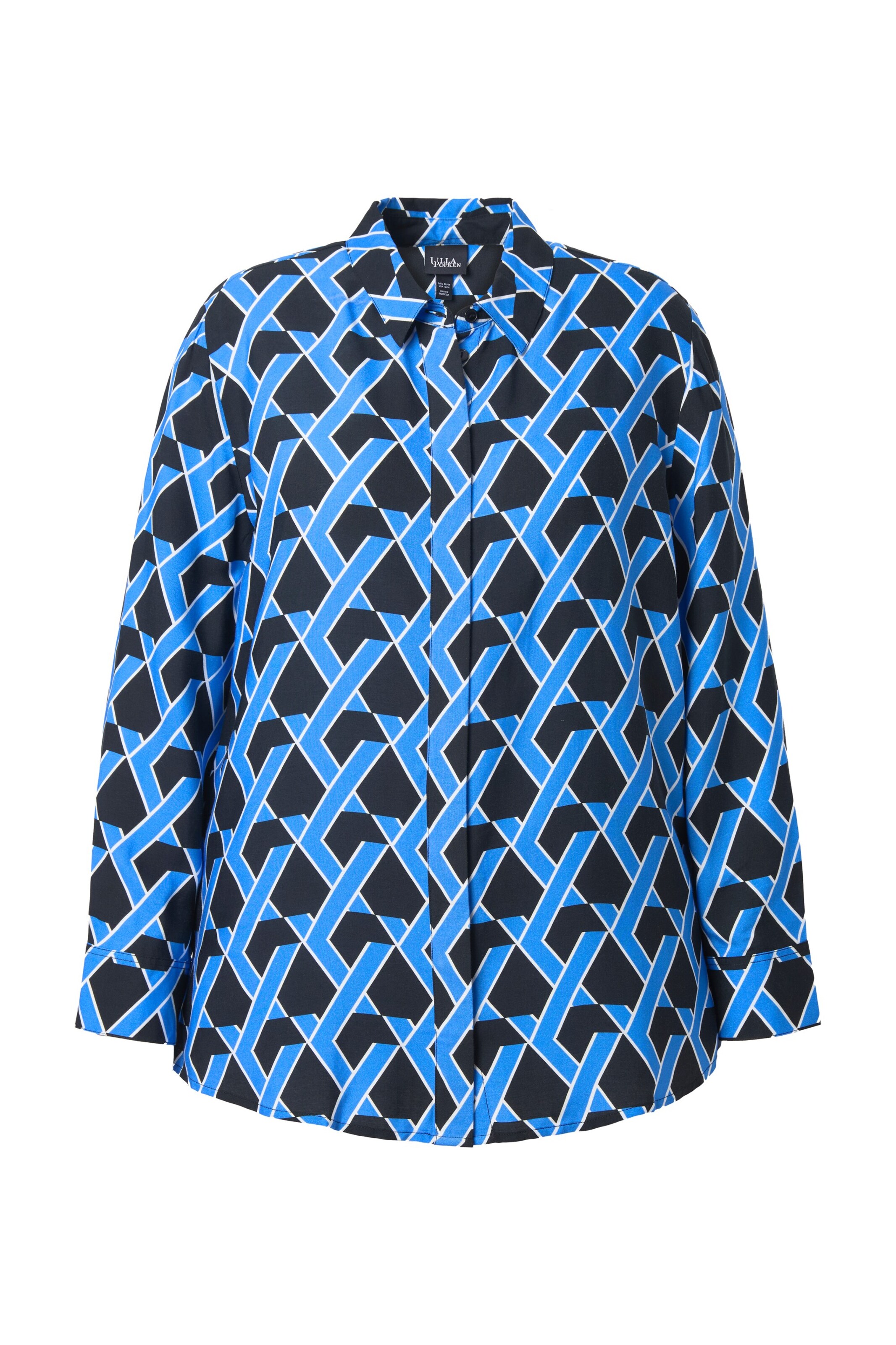 Ulla Popken Blouse in Blauw: voorkant