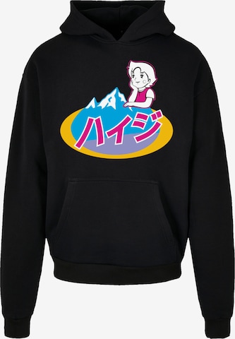 F4NT4STIC Sweatshirt 'Heidi Mountains Are Calling Heroes of Childhood' in Zwart: voorkant