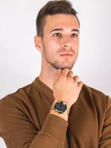 DIESEL Analog watch 'Montre Homme Diesel Griffed Chronograph DZ4522' in Gold