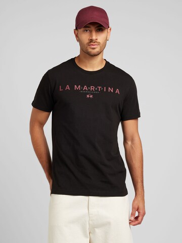 La Martina T-Shirt in Schwarz: Vorderseite
