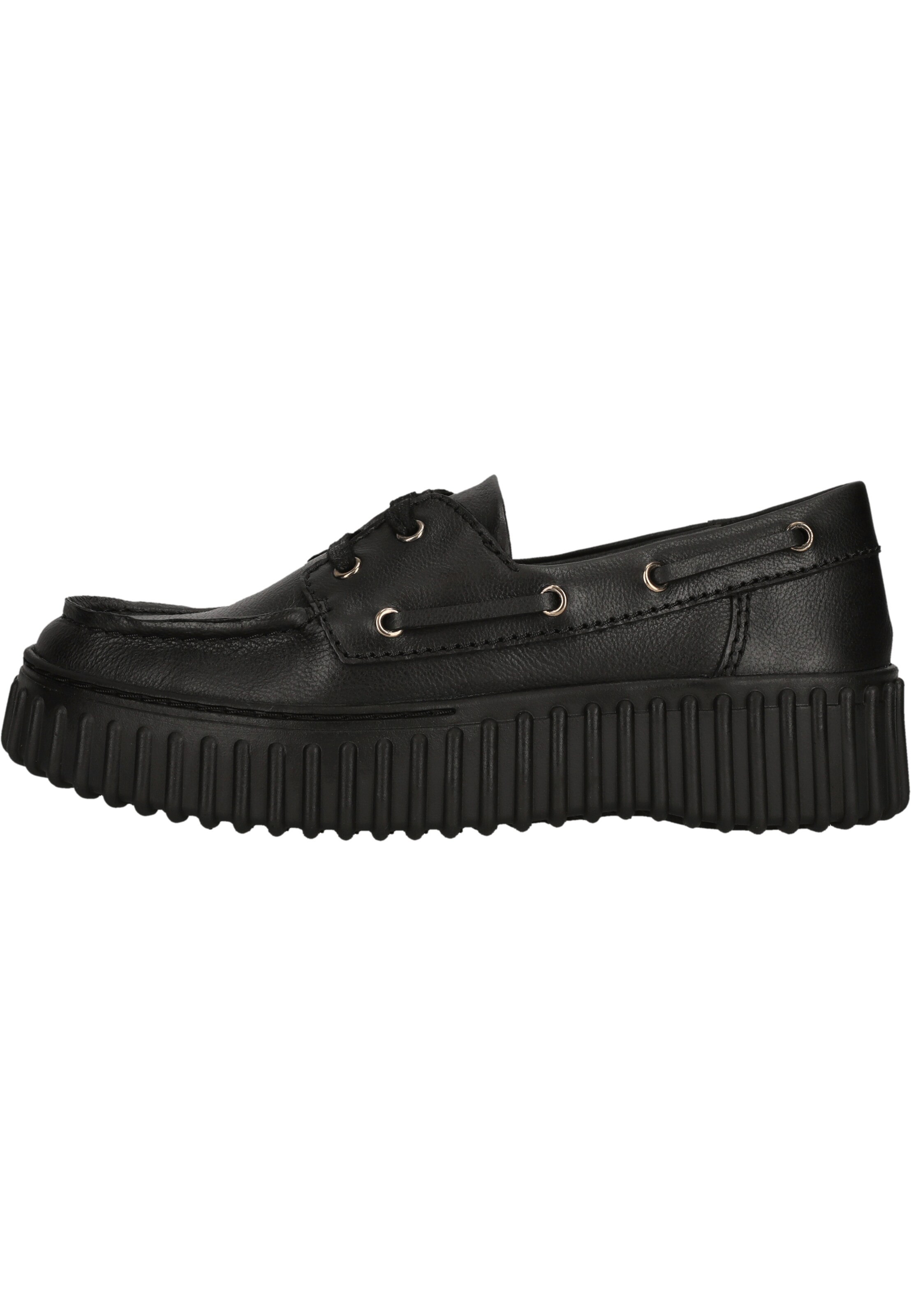 CLARKS Mocassins 'Torhill Boat' in Zwart