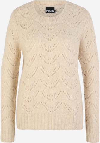 PIECES Sweater 'Bibi' in Beige: front