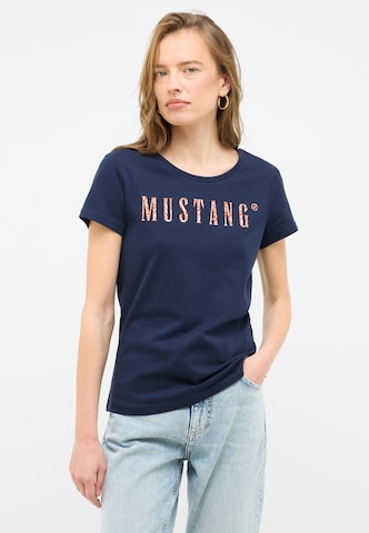 zils MUSTANG T-Krekls 'Alma': no priekšpuses