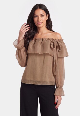 faina Bluse in Braun: Vorderseite