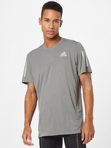 ADIDAS SPORTSWEAR Функционална тениска 'Own The Run' в сиво: отпред