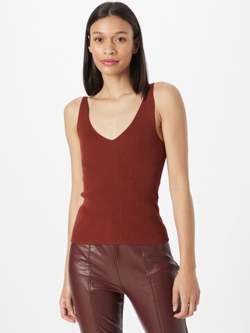 JDY Knitted top 'Nanna' in Brown: front