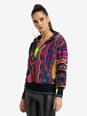 Carlo Colucci Knit Cardigan 'Calamari' in Mixed colors: front