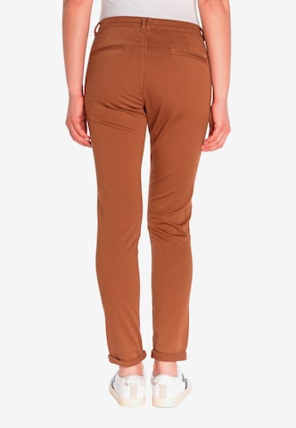 Le Temps Des Cerises Regular Chino Pants 'DYLI 2' in Brown
