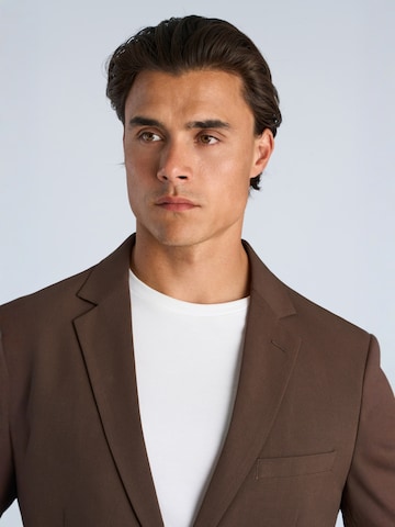 Lindbergh Regular fit Business-colbert in Bruin