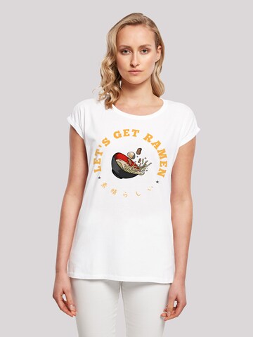 F4NT4STIC T-Shirt 'Lets get Ramen' in Weiß: Vorderseite
