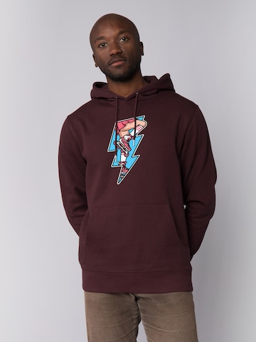 Watapparel Sweatshirt ' Rollerskates ' in Red: front