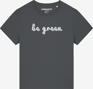 Maglietta 'Be green' di Watapparel in grigio: frontale
