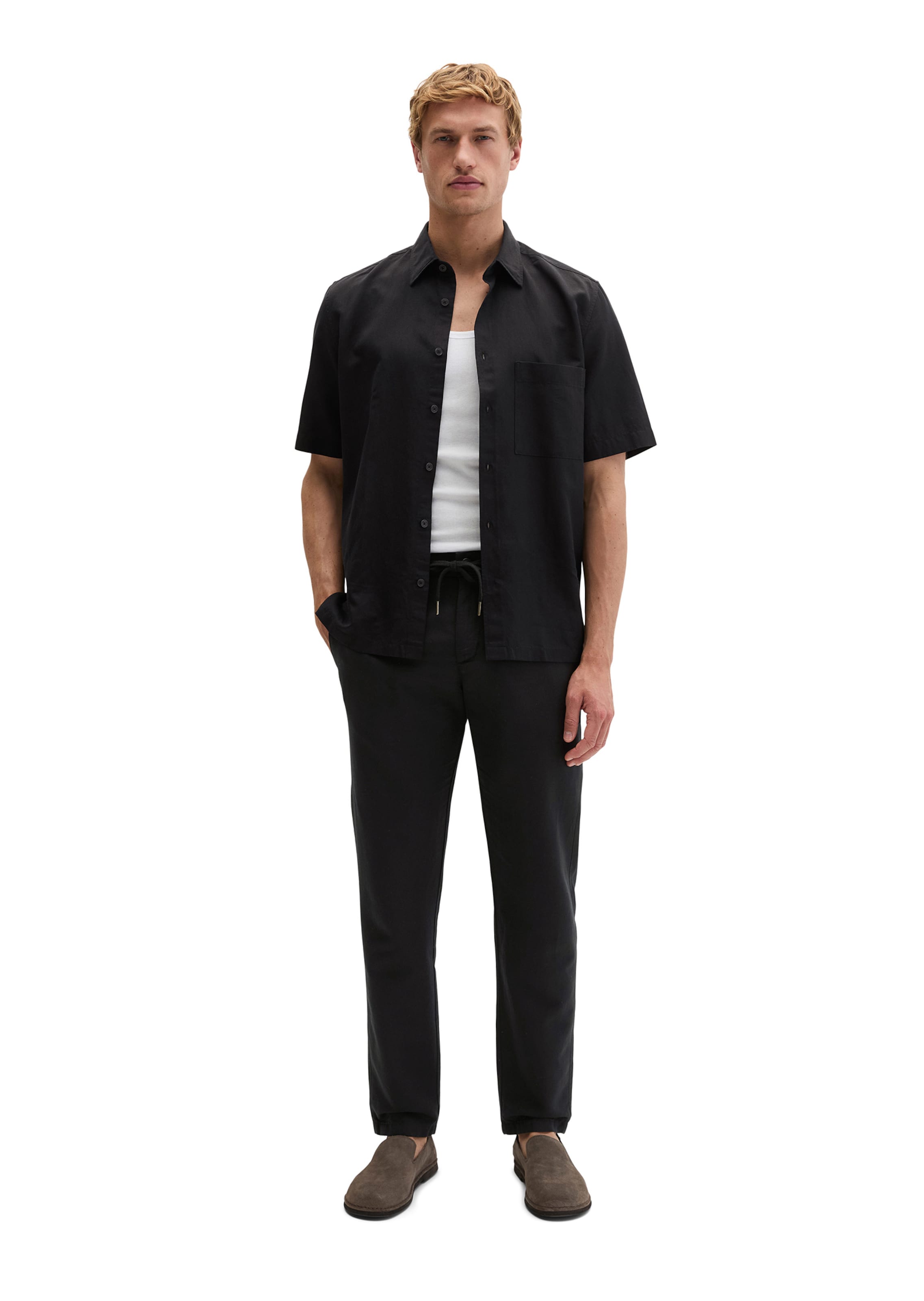 Marc O'Polo Regular Fit Hemd in Schwarz