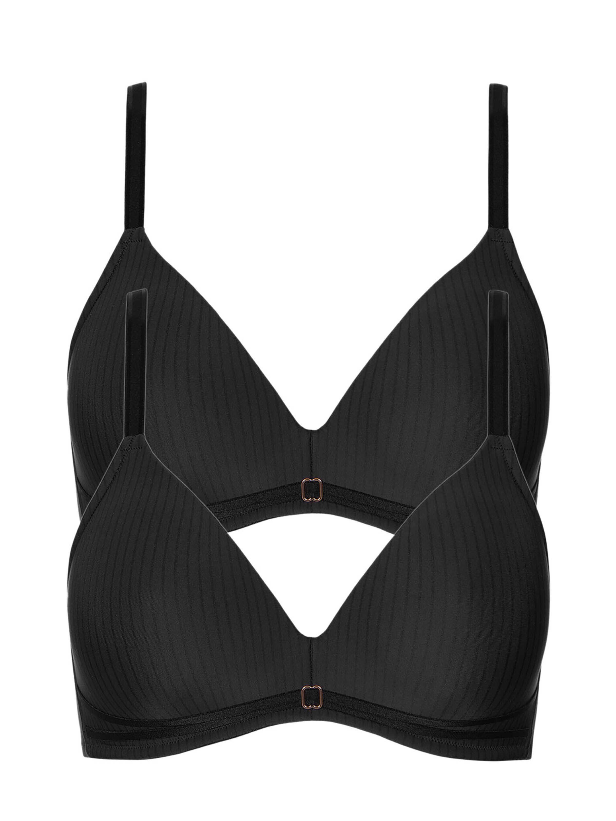Lisca T-Shirt BH 'Laura'‌‌‌‌ in Schwarz: Vorderseite