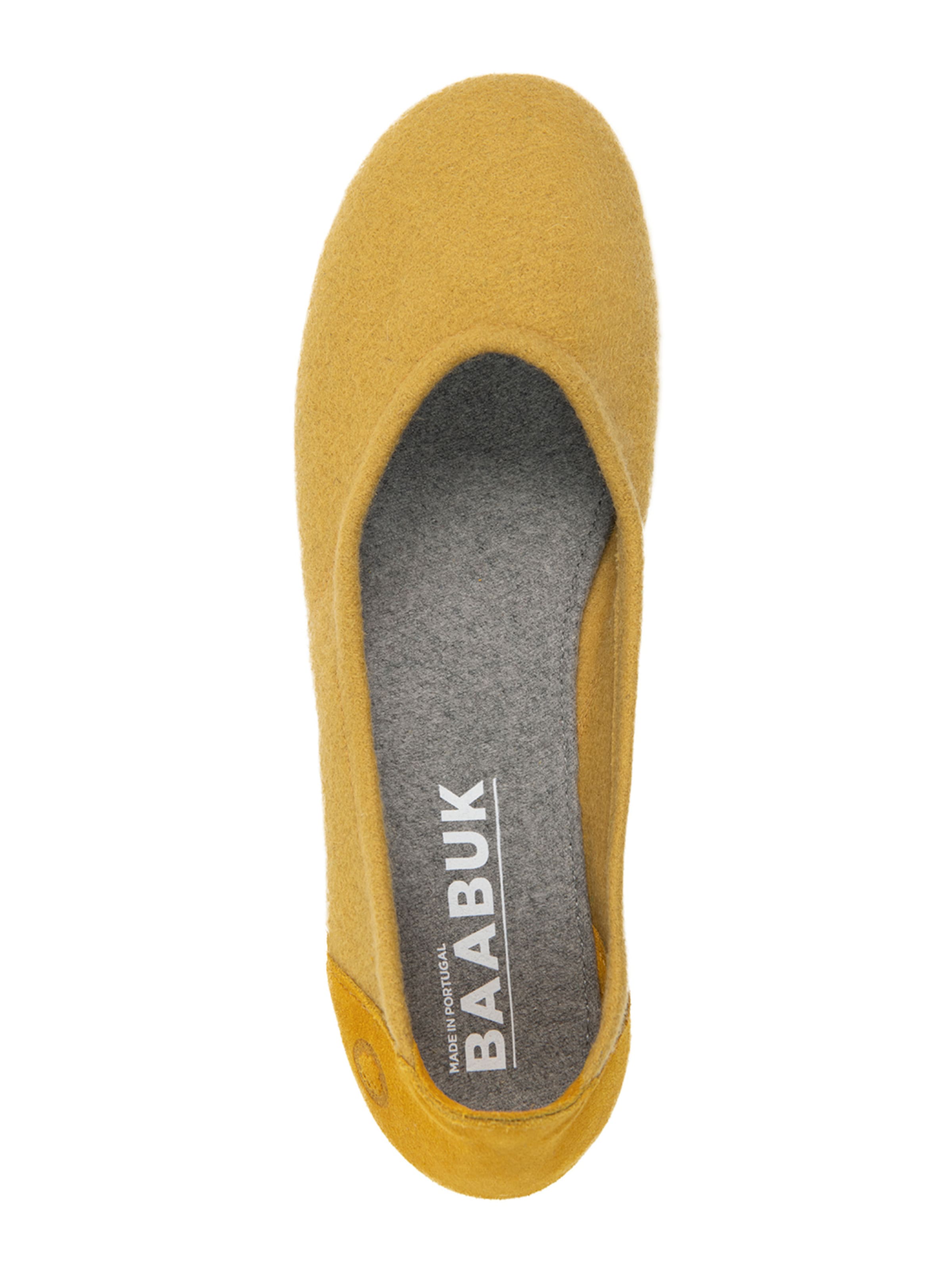 Baabuk Ballerina 'Wool Blacky' in Geel