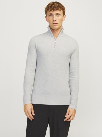 JACK & JONES Trui 'JJEPerfect' in Grijs: voorkant