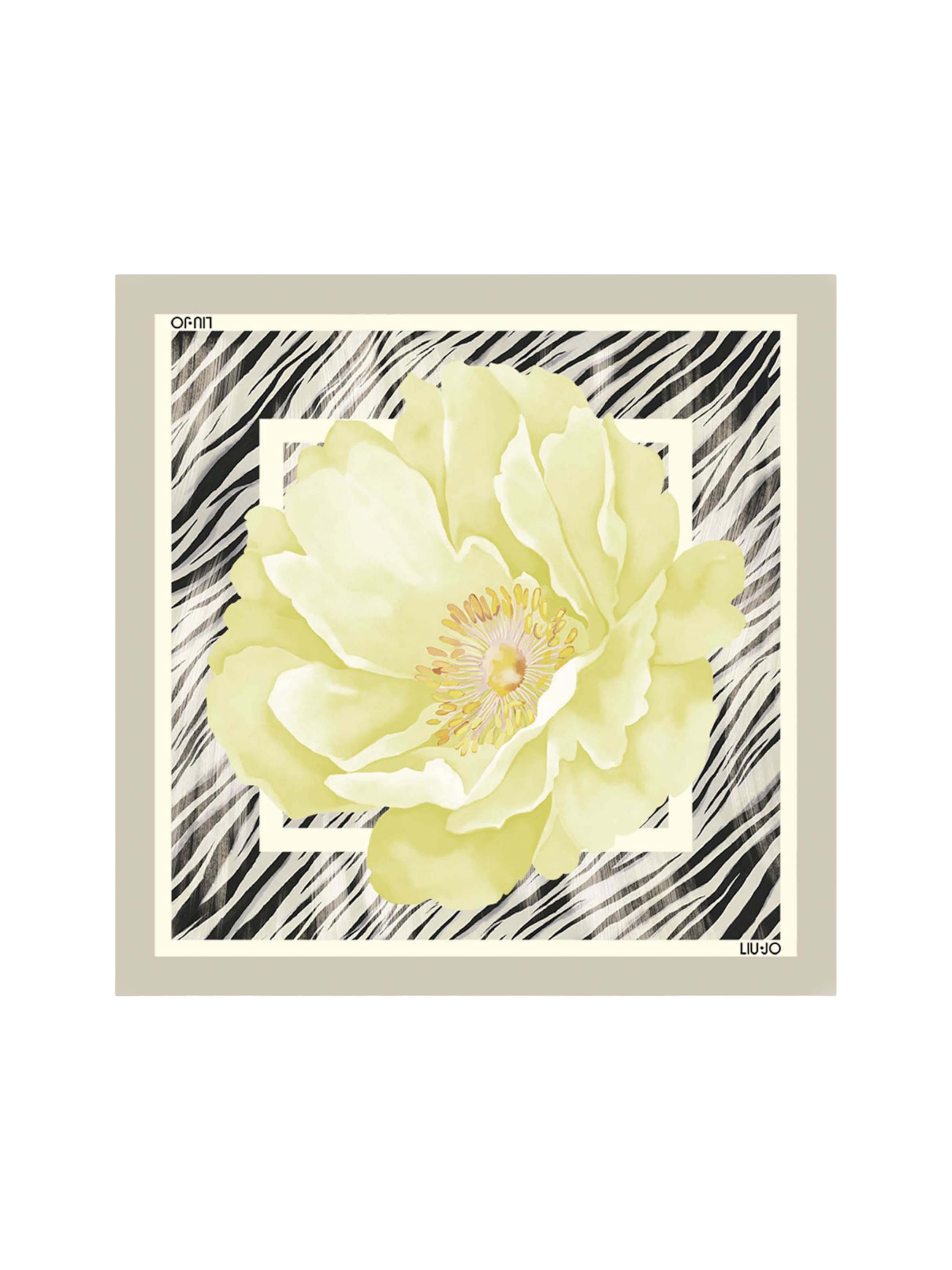 Foulard 'ECS FOULARD FLOWERS 70X70 2A6053 T2745' di Liu Jo in grigio: frontale