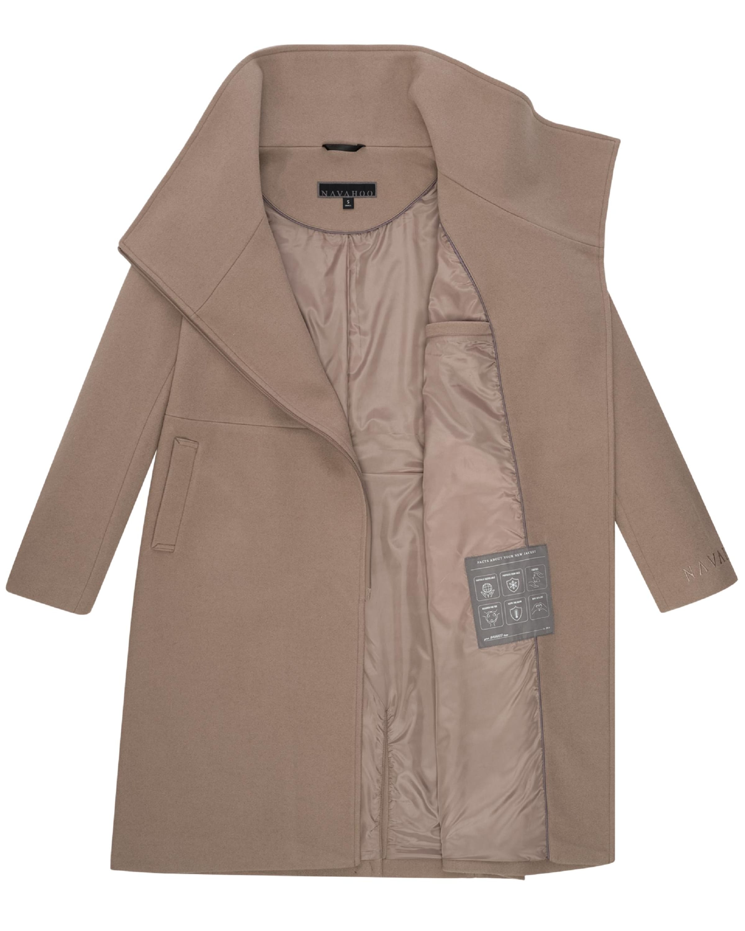 NAVAHOO Демисезонное пальто 'Samtrose' в Серый