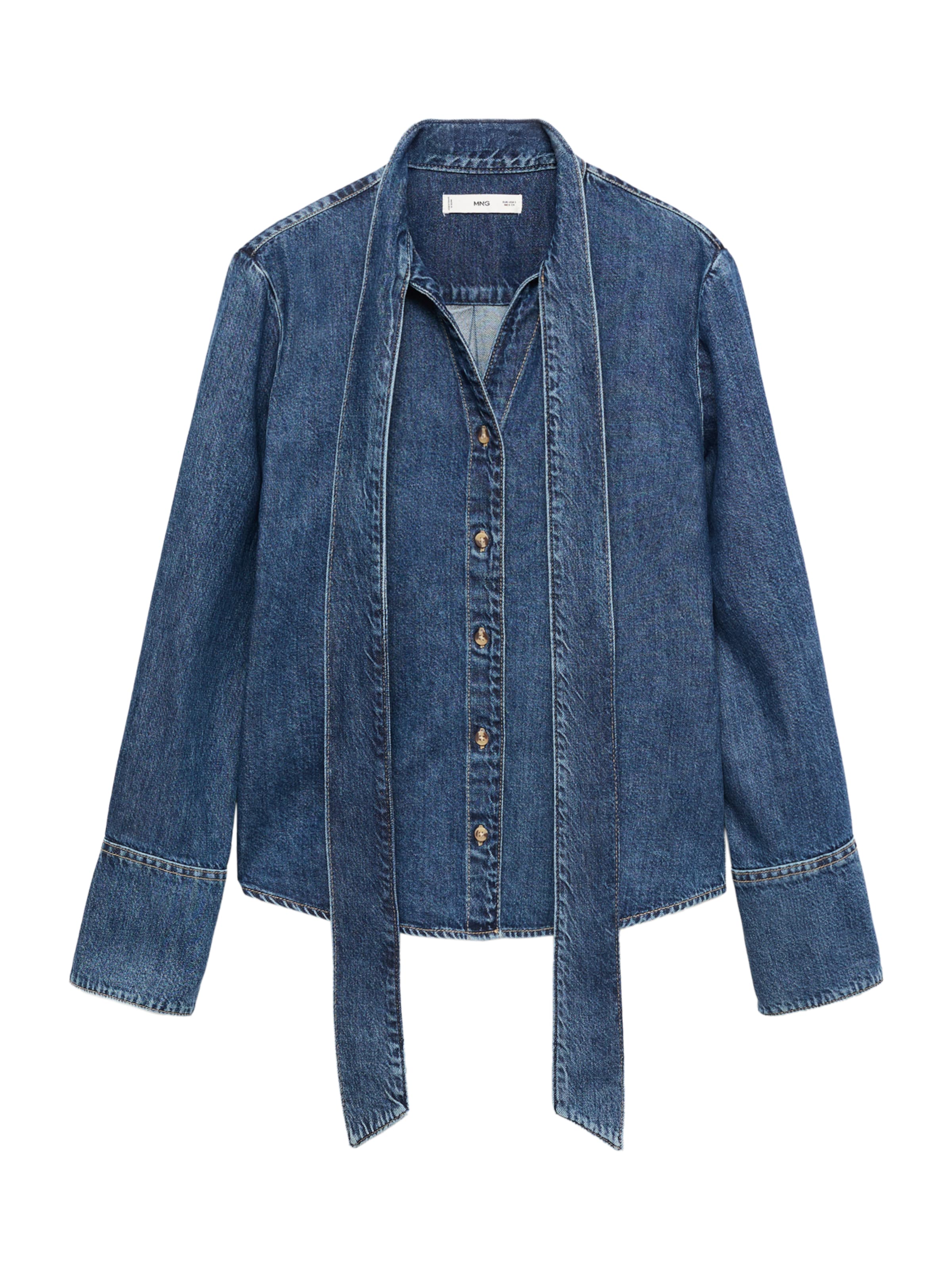 MANGO Halenka 'Rue' – modrá: přední strana