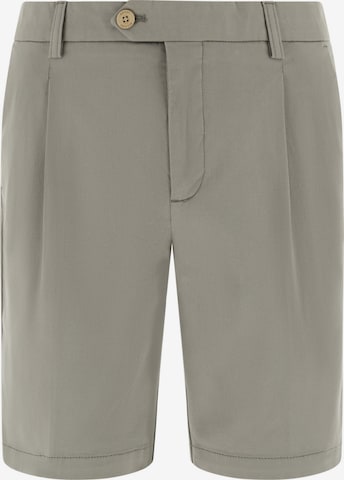 Boggi Milano Pleat-front trousers in Green: front