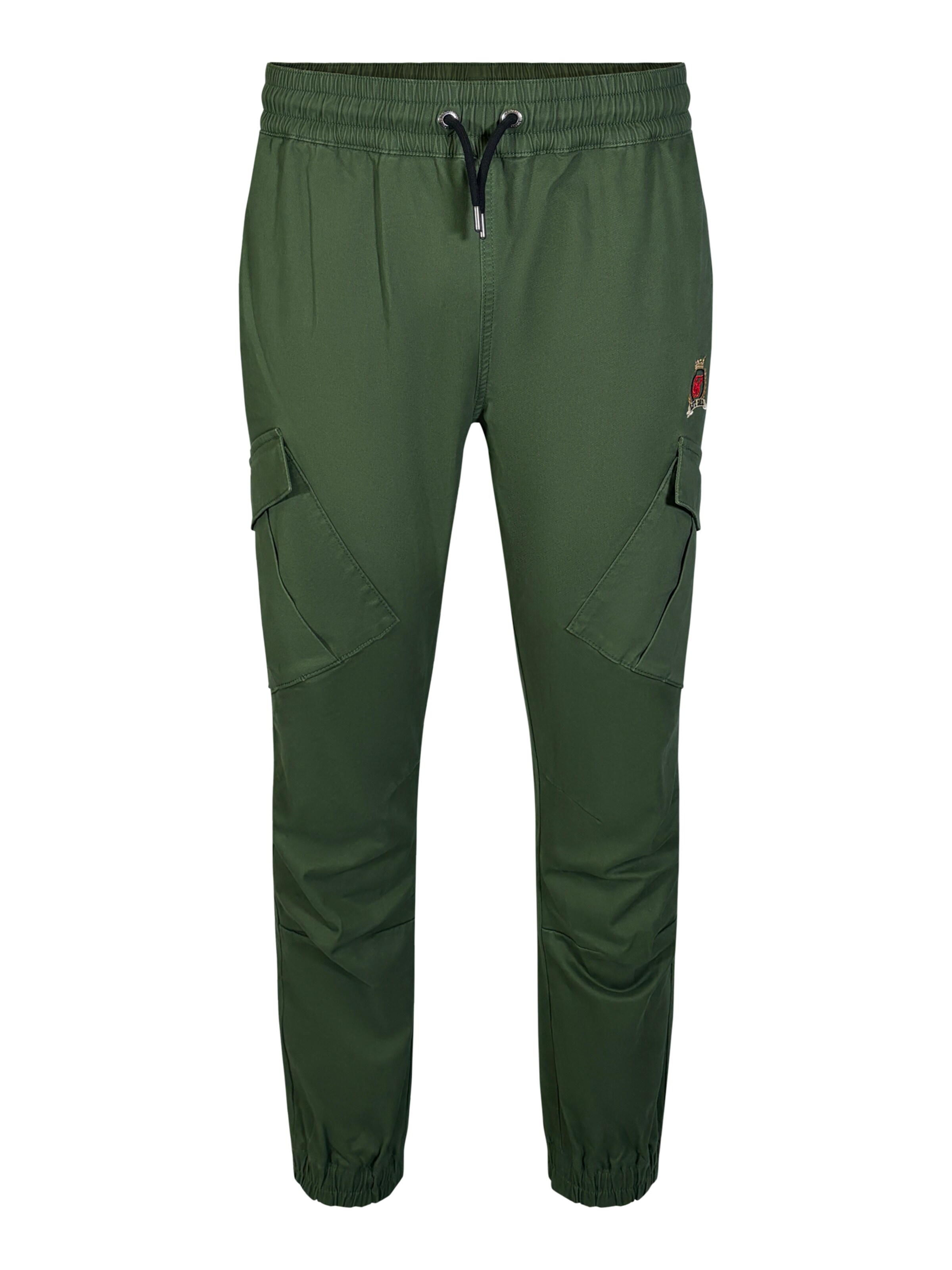 Tapered Pantaloni cargo di SikSilk in verde: frontale