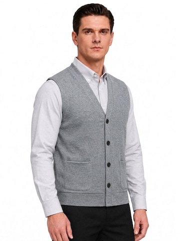 ALLTHEMEN Strickjacke 'Schräglicht'‌‌‌‌‌ in Grau