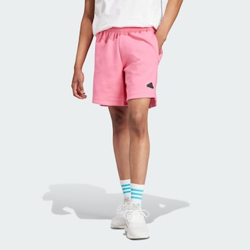 ADIDAS SPORTSWEAR Loose fit Workout Pants 'Z.N.E. Premium' in Pink: front