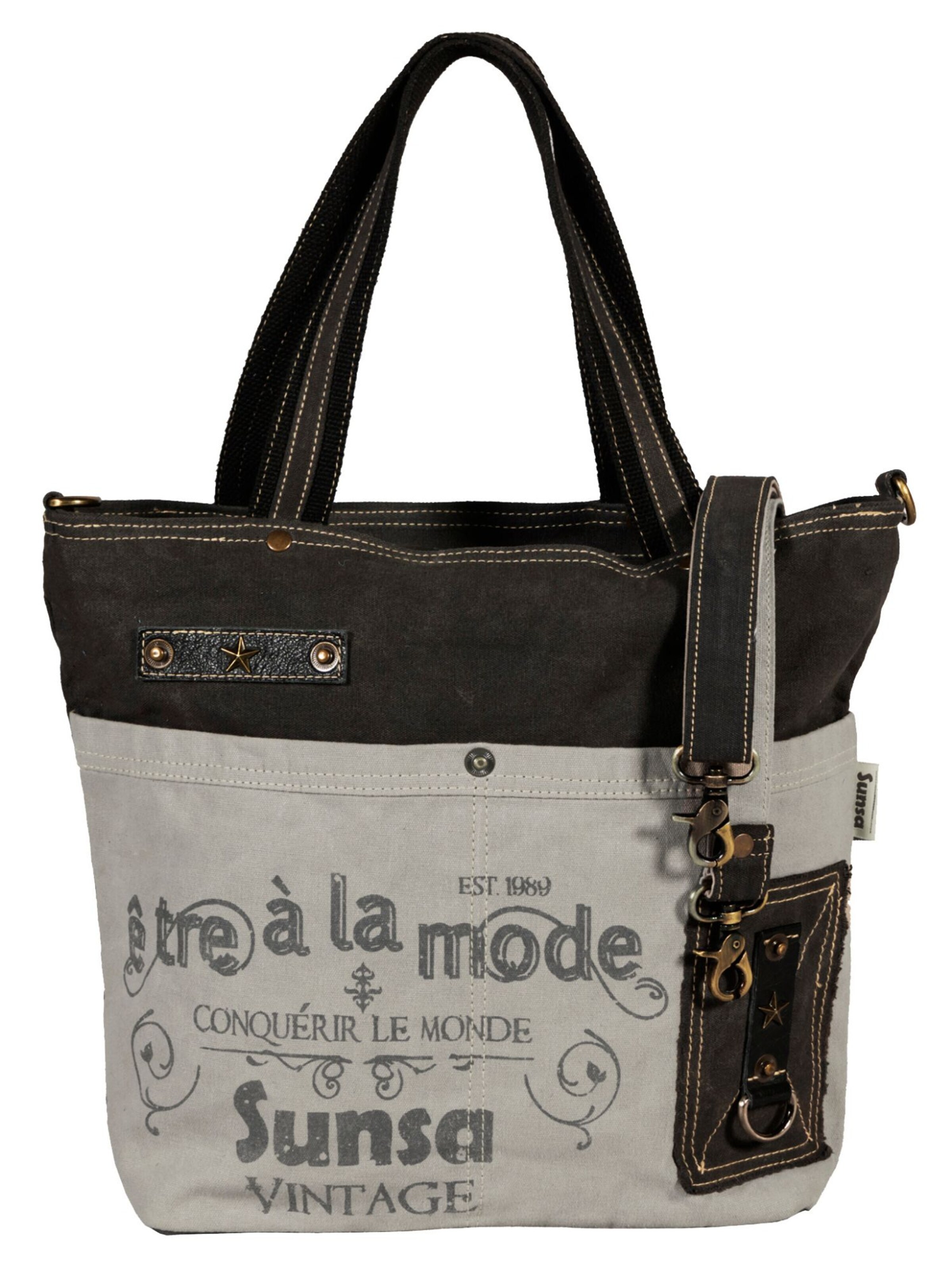 Sunsa Handbag 'Sunsa' in Grey: front