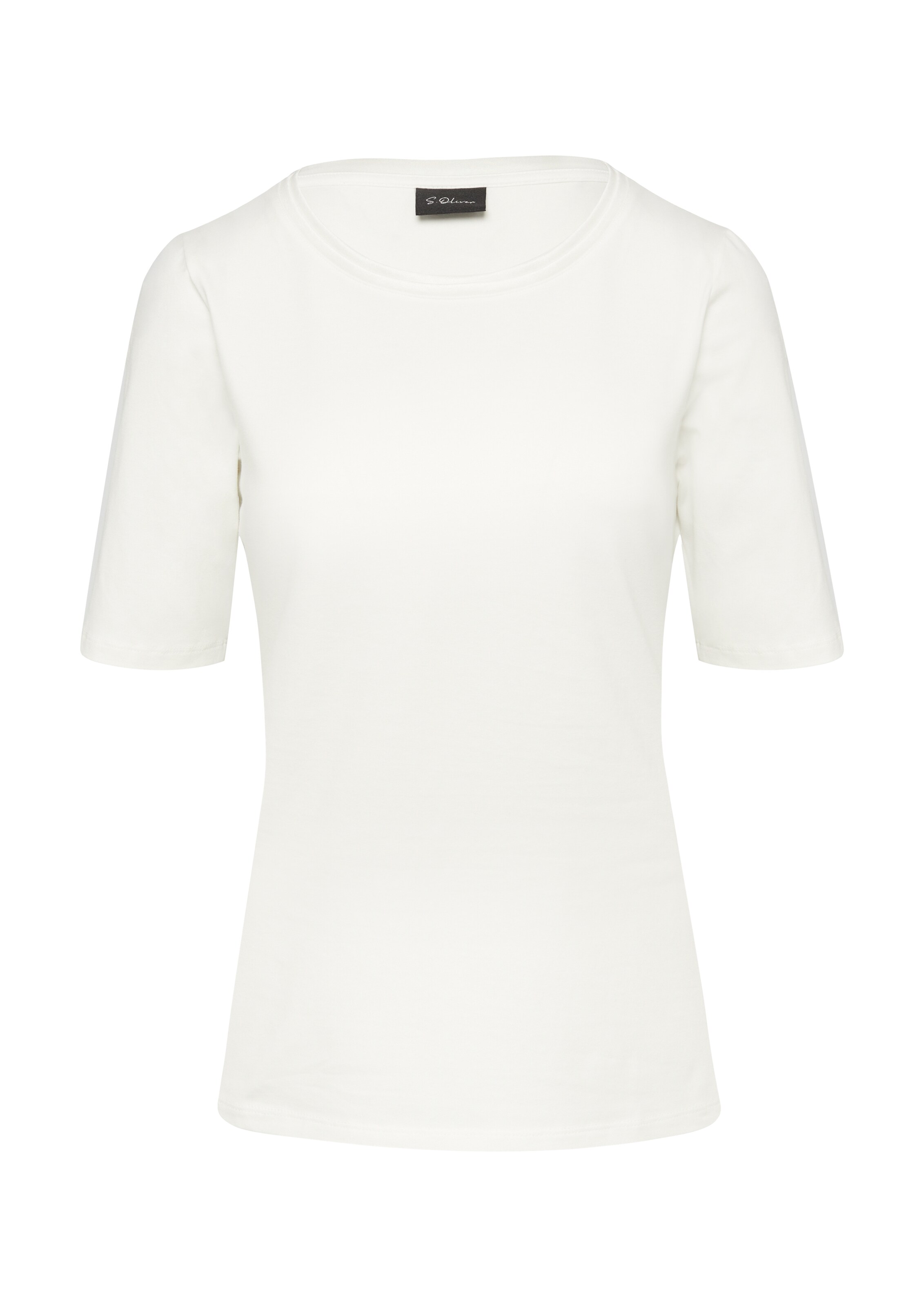 T-shirt s.Oliver BLACK LABEL en blanc : devant