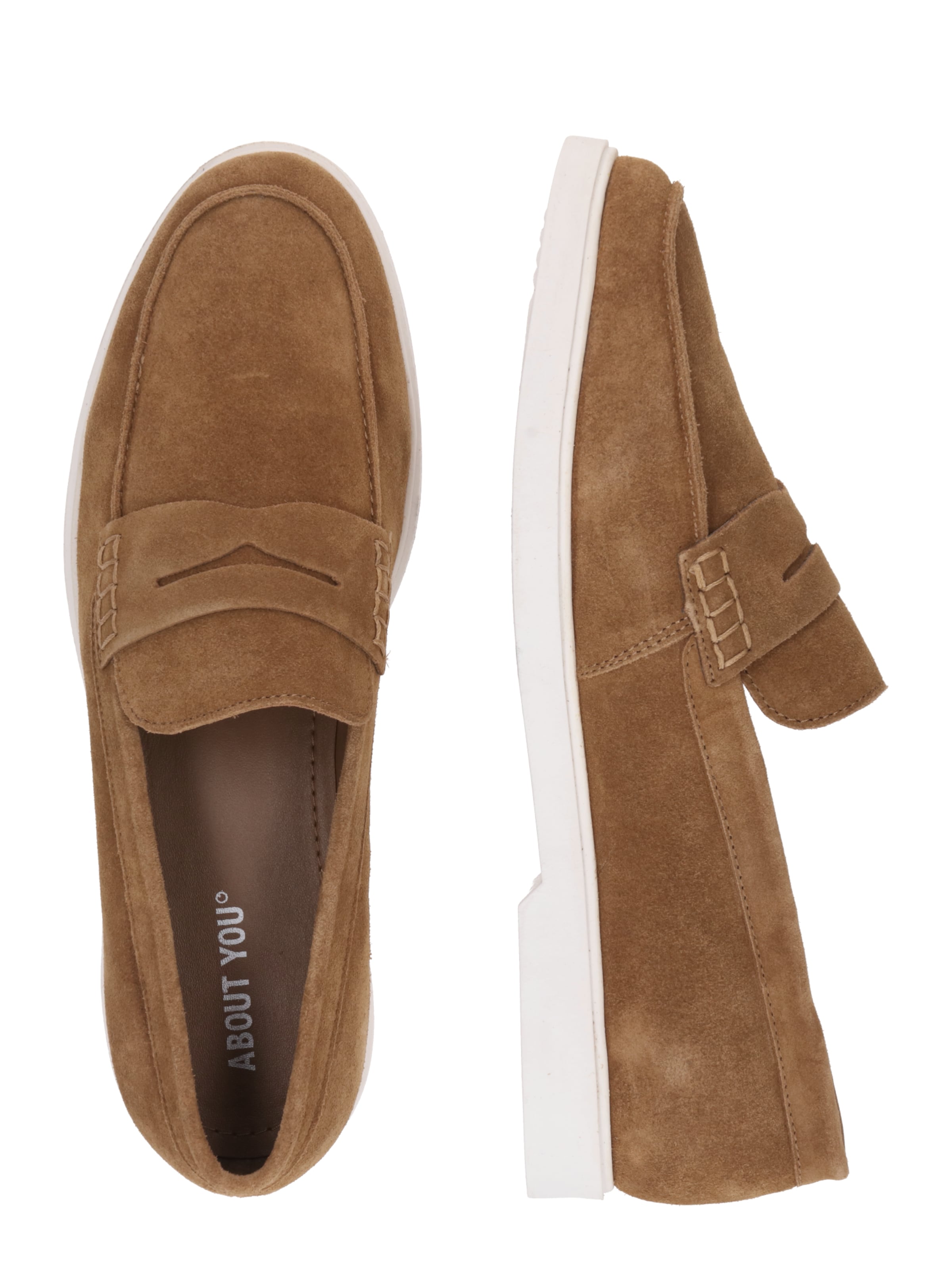 ABOUT YOU Classic Flats 'Torben' in Brown