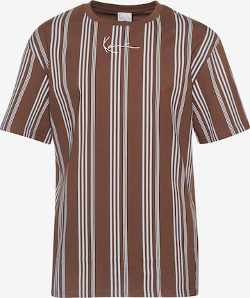 T-Shirt Karl Kani en marron : devant