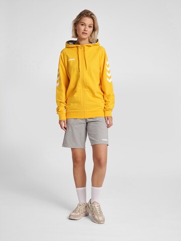 Hummel Athletic Zip-Up Hoodie in Yellow